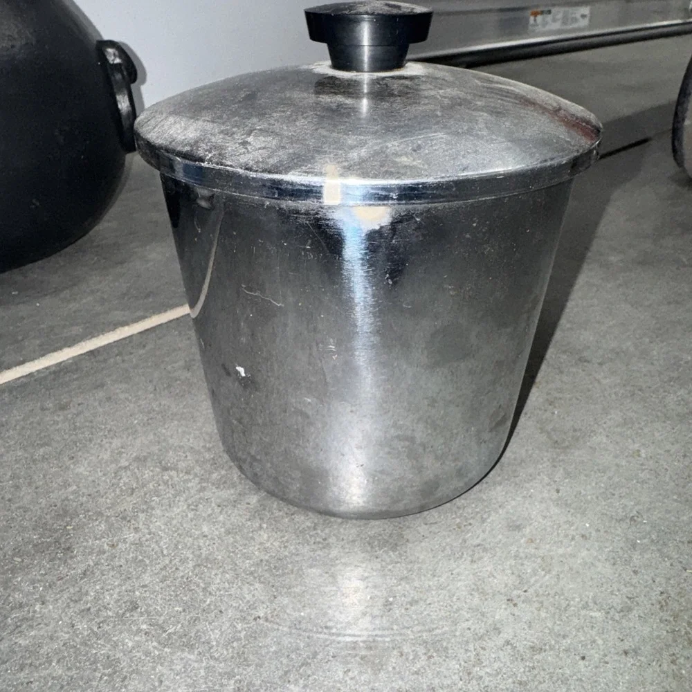 Vintage Everedy Chrome COFFEE Canister With Lid‎ stainless steel Set Replacement